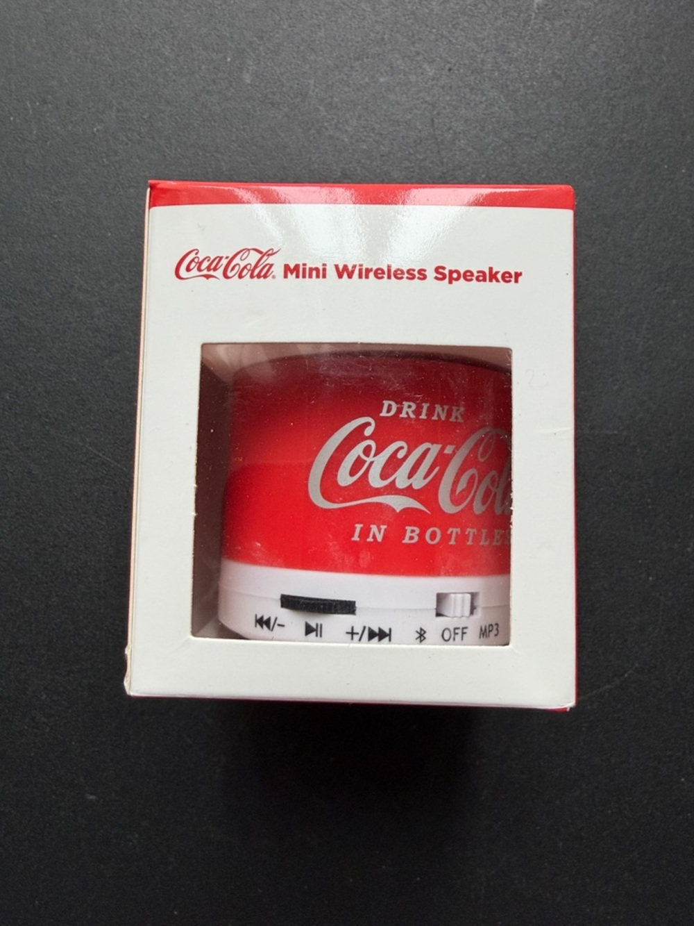 Coca-Cola Red Mini Wireless Speaker with White Logo